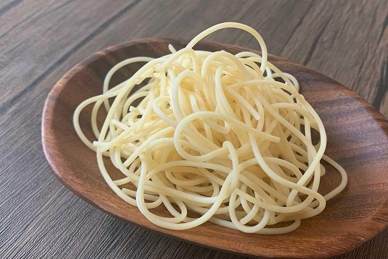 低糖質パスタ④Low Carb 低糖質生パスタ｜キャメル珈琲(カルディ) ゆでた例