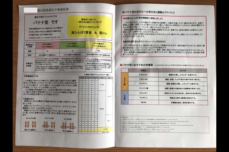 Dr.Ci:Program 肥満遺伝子検査結果