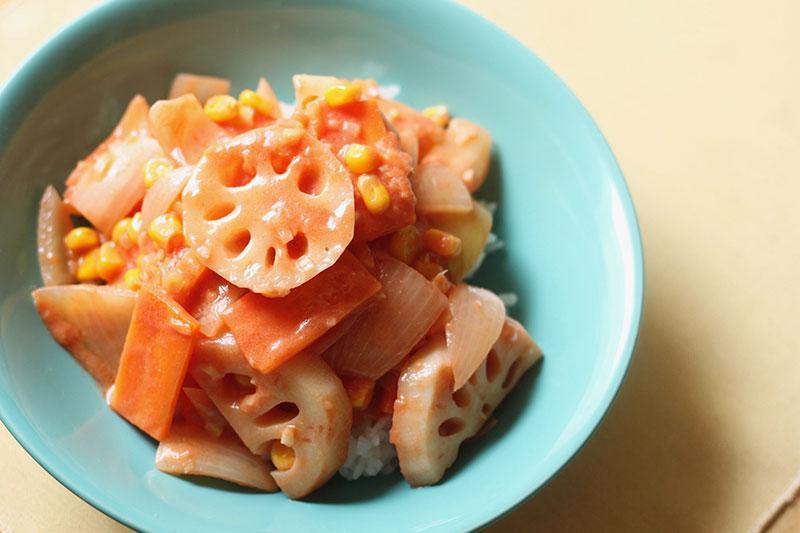 【塩抜きベジ丼③】食物繊維が摂れるチリクリーム丼