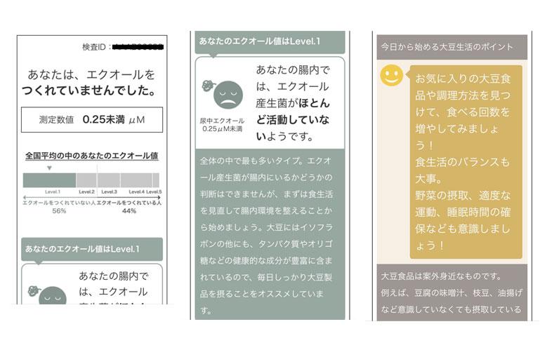 エクオール検査「ソイチェック」検査結果