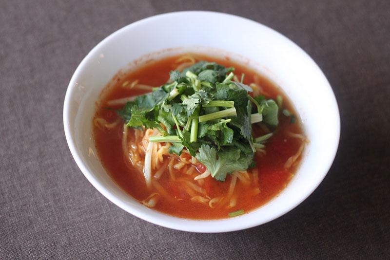 切り干し大根とトマトのカレースープ