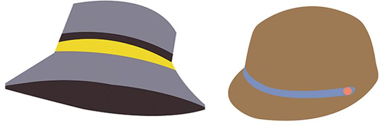 ツバ広の帽子は音の聞こえ方をやわらげてくれて、キャスケットは他人の視線をコントロールできる。