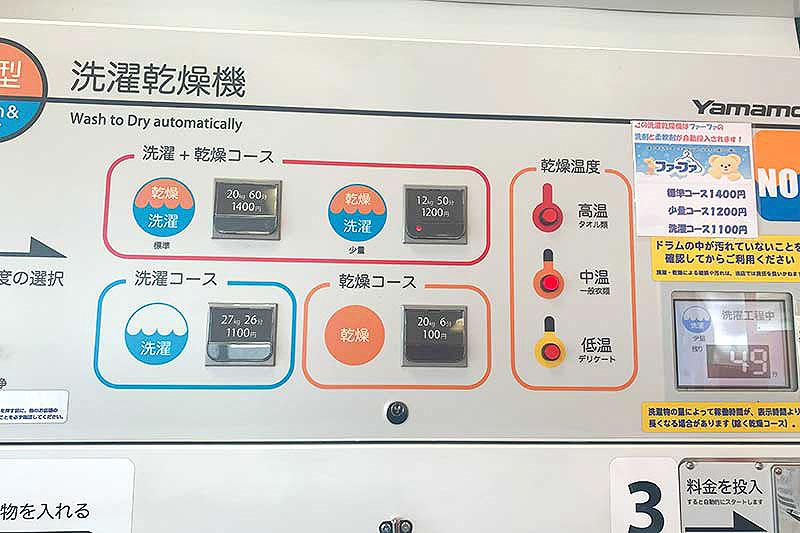 洗濯機操作パネル