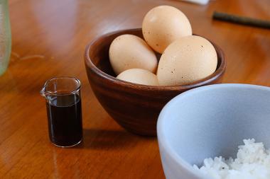 平飼いたまごの卵かけごはん